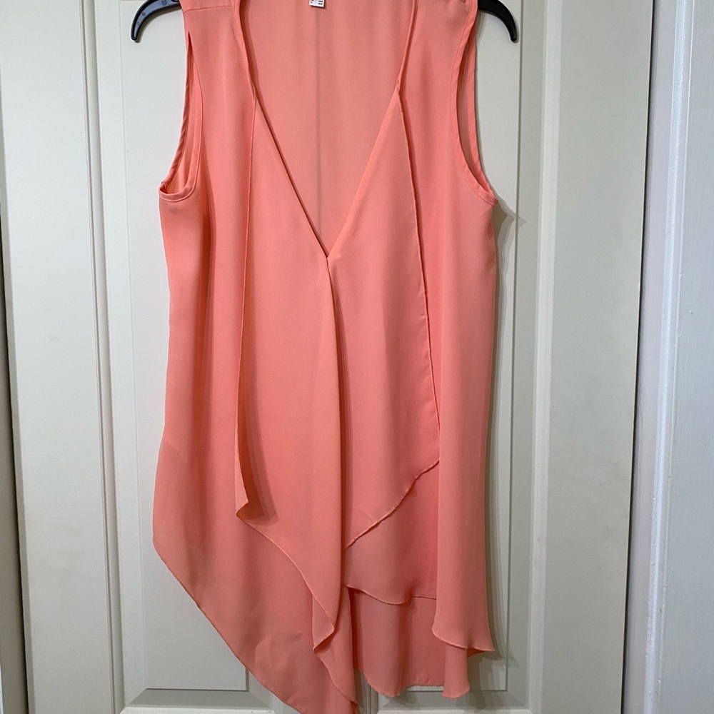 Venus v neck peach/coral color top size m but could fit large depending
